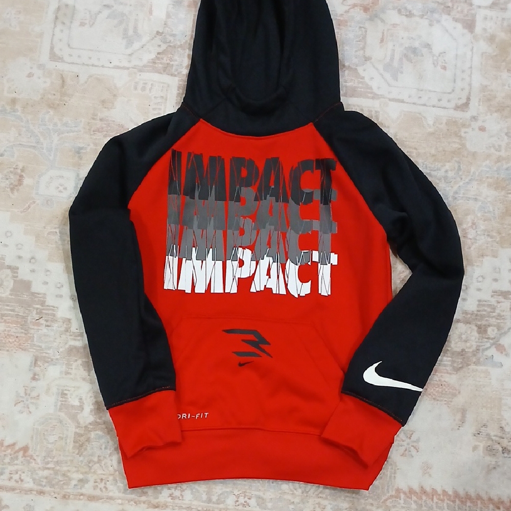 Nike Red and Black Graphic Hoodie